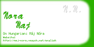 nora maj business card